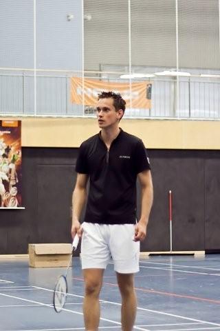 Diemo Ruhnow beim Badmintontraining