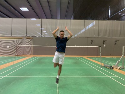 Badminton Sprungtechnik Streckung 4er